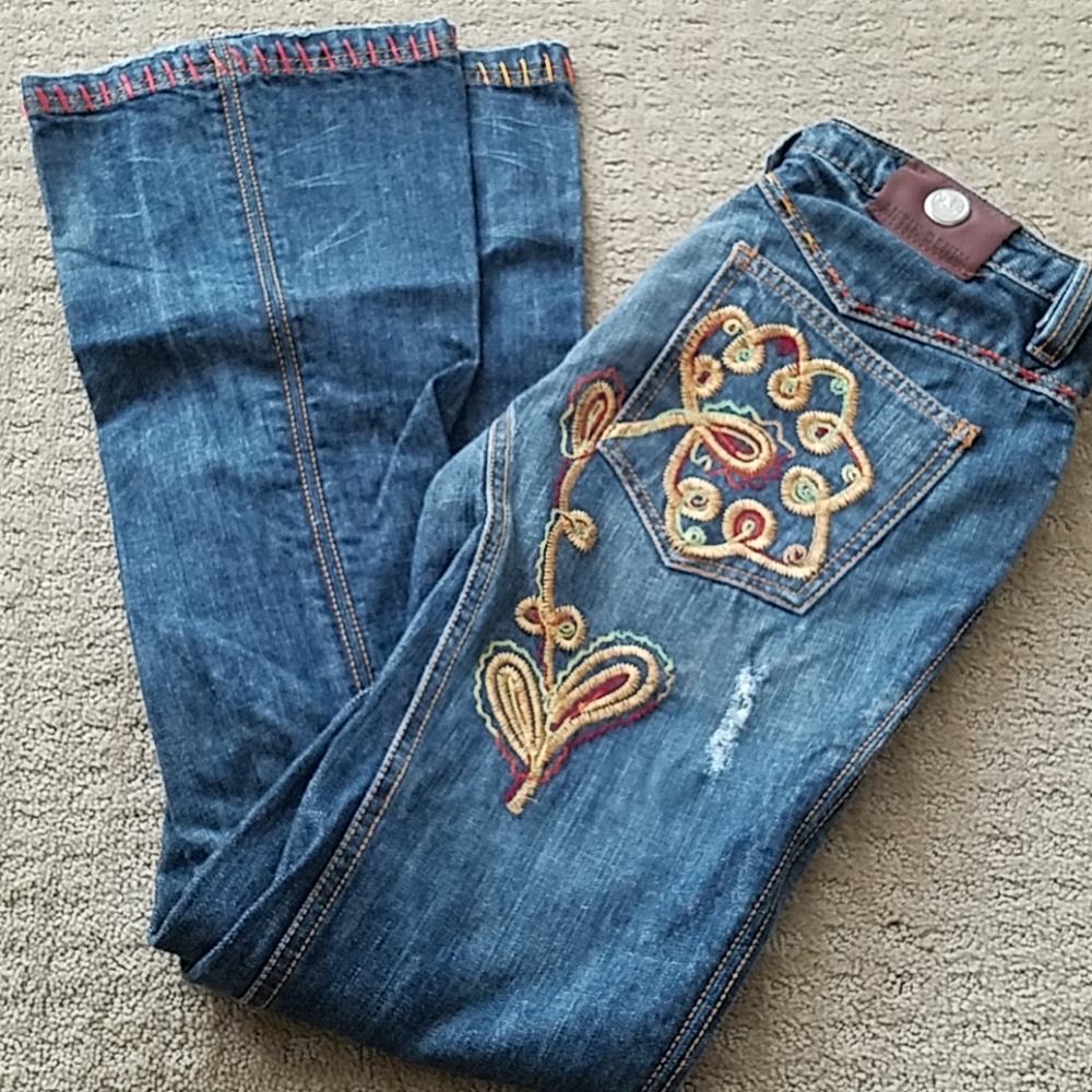 Antik Denim Embroidered Jeans - sz 28